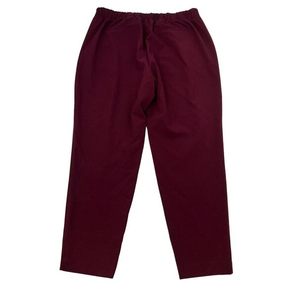 Nine West Women’s Cropped Pants Pull On Maroon Size Large Pockets - Picture 7 of 10